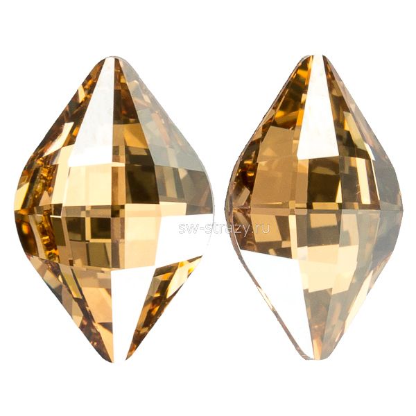 Кристаллы 4230 14x9 mm Crystal Golden Shadow