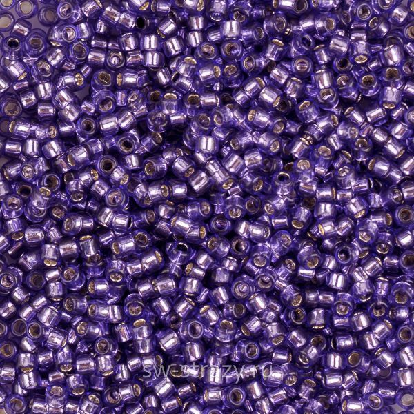 Бисер круглый 15/0 #2224 Внутреннее серебрение, фиолетовый