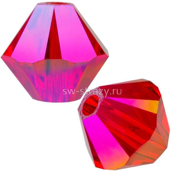 Бусины 5328 4 mm Light Siam Shimmer 2X