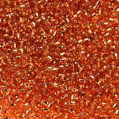 Бисер круглый 8/0 #0022C Внутреннее серебрение, темный топаз