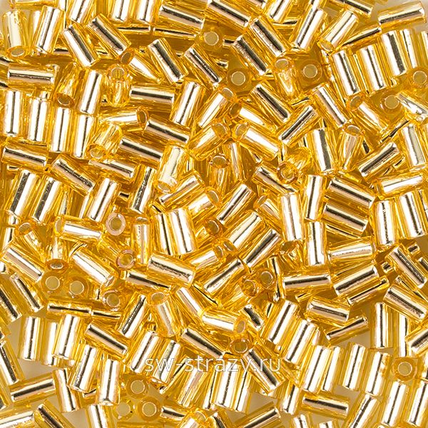 Бисер стеклярус 3 mm #0022B золотистый