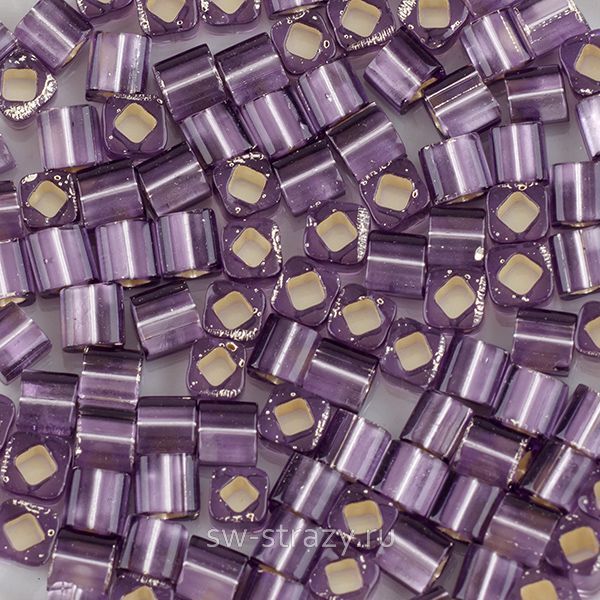 Бисер Cube 3 mm #0039F Внутреннее серебрение светлый танзанит\ матовый
