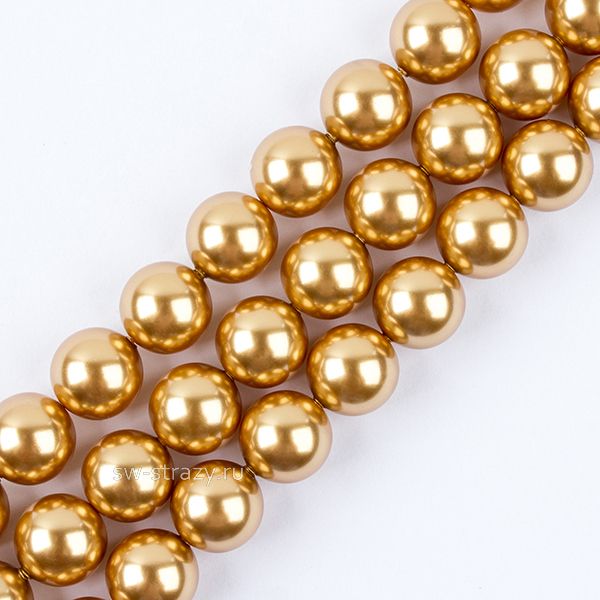 Жемчужины 5810 8 mm Crystal Bright Gold Pearl