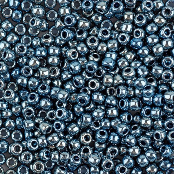 Бисер круглый 11/0 #0511 Гальванизированный золотом средиземное море