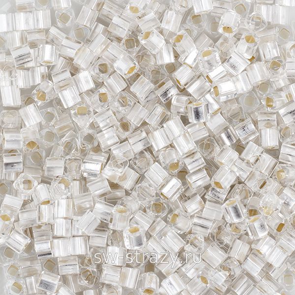Бисер Cube 1,5 mm #0021F серебристый/матовый