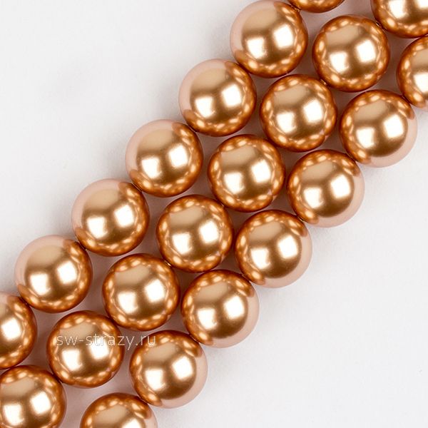 Жемчужины 5810 12 mm Crystal Rose Gold Pearl