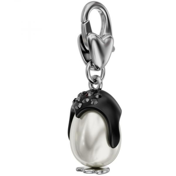 Кулоны 90002 27x10,5 mm Crystal White Pearl(001 650)Jet Hem Black CLASP