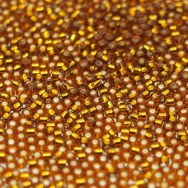 Бисер круглый 11/0 #0034 Внутреннее серебрение, дымчатый топаз