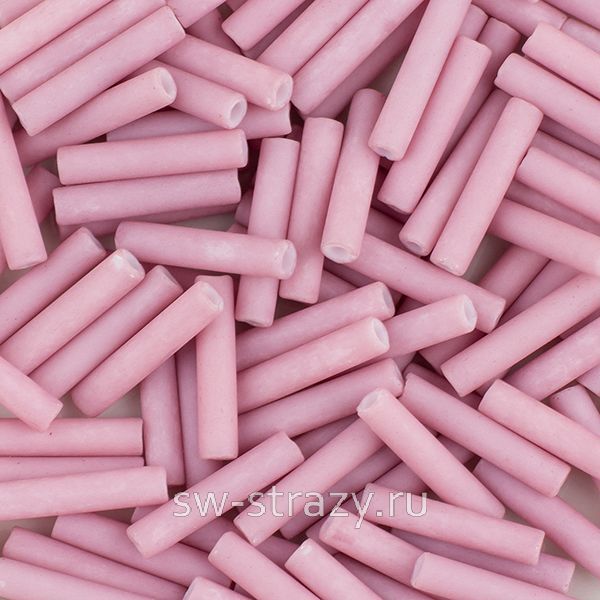 Бисер стеклярус 9 mm #0765 грязно-розовый