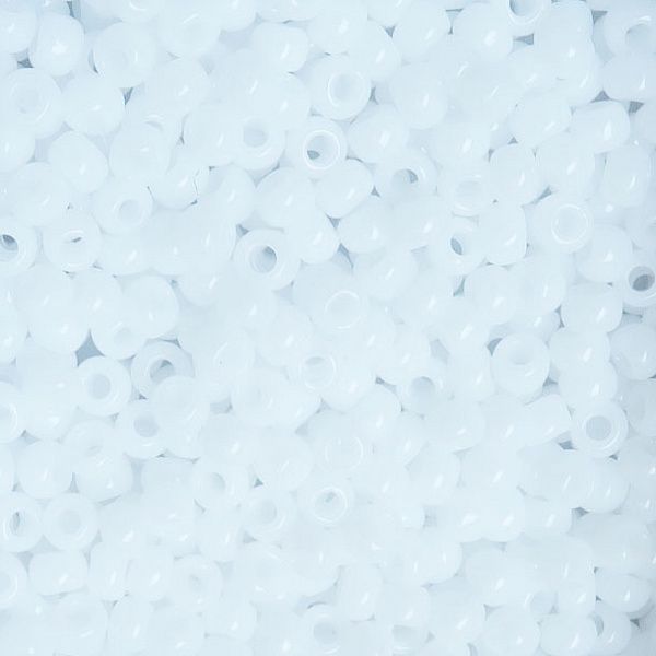 Бисер круглый 11/0 #0041F Матовый непрозрачный, белый