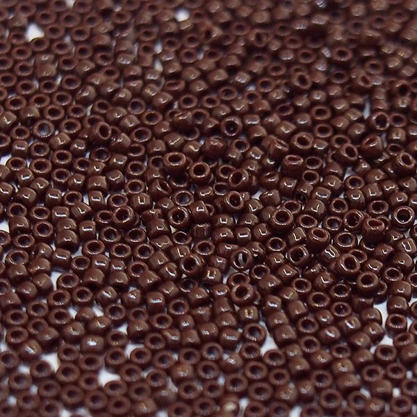 Бисер круглый 15/0 #0046 Непрозрачный, красно-коричневый