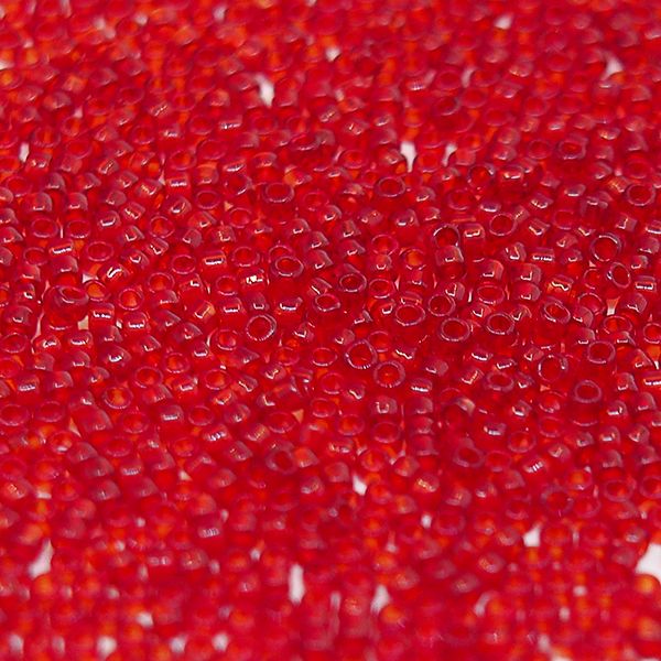 Бисер круглый 11/0 #0005D Прозрачный, гранатовый